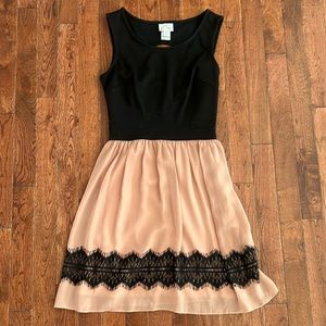 Black and pink dress